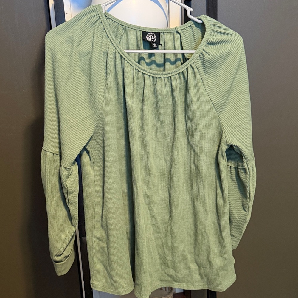 Bobeau Sage Long Sleeve Top